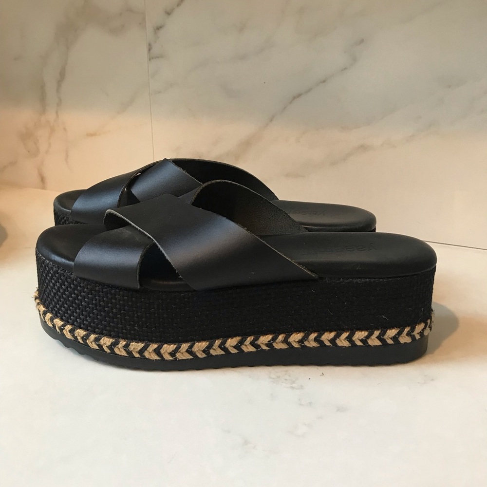 Platform espadrilles-black cross - Picture 6 of 6